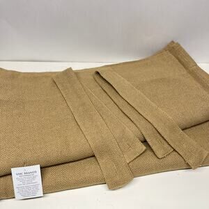 VHC Brands Farmhouse Cotton Burlap Panels Window Curtains 42 x 84
